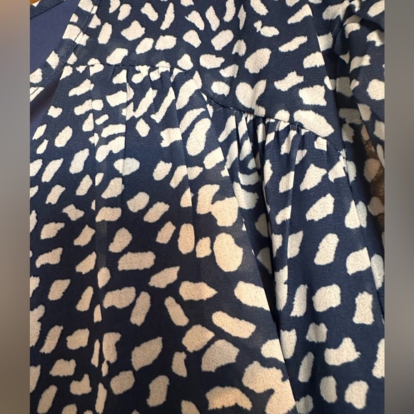 NEW WOMEN’S BOHO LONG SLEEVE FLORAL PRINT CHIFFON BLOUSE V NECK BUTTON FRONT XL - Picture 7 of 8